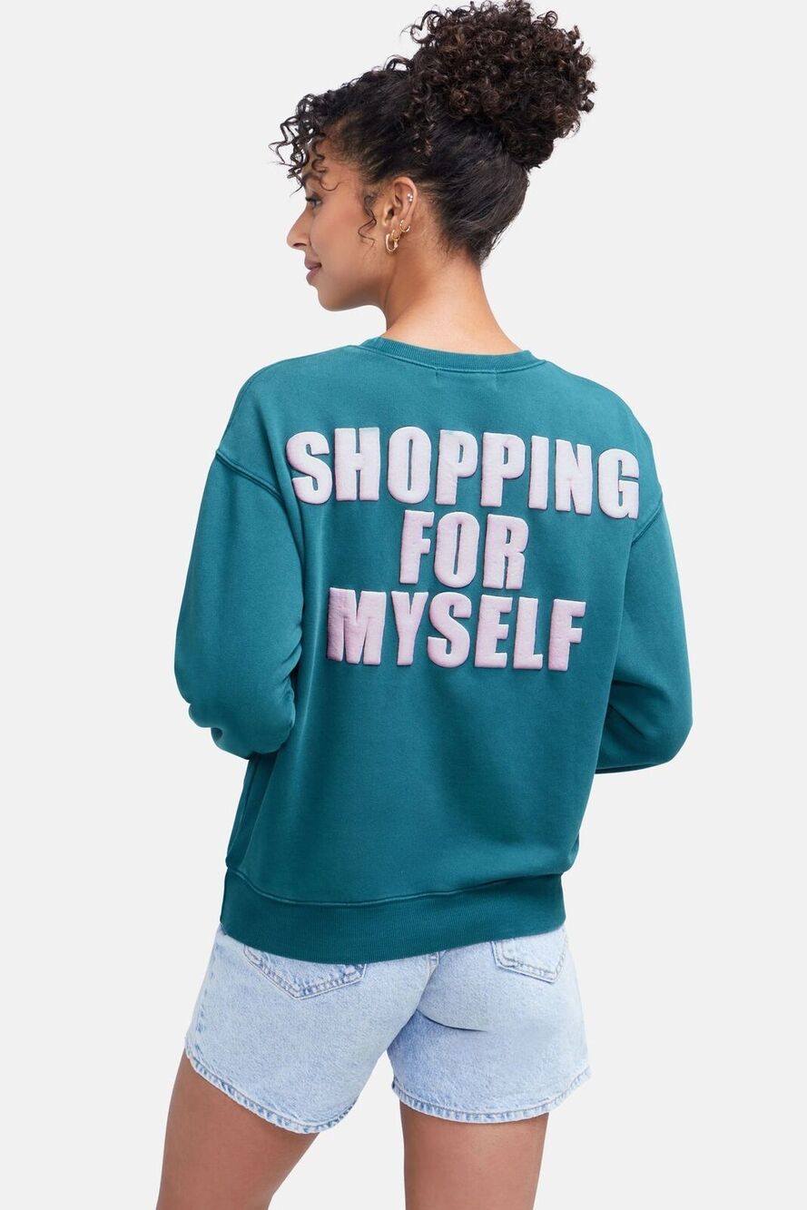 Wildfox XS NWT Self Care Sweater Top Pullover Top Long Sleeve Shopping for Self